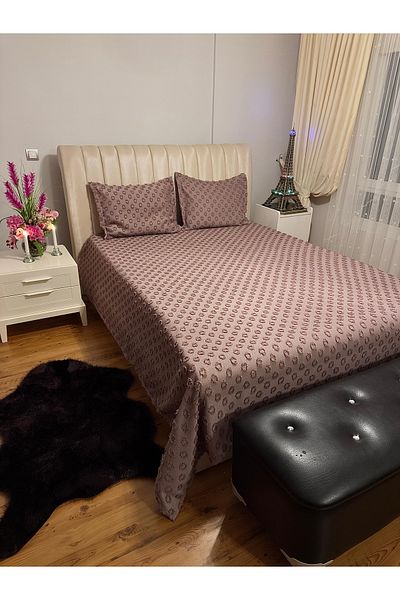 diabella 3 Piece Double Bedspread with Pompom Pattern