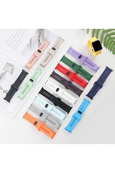 REDz Accessories Potrivire sportivă, Sport, pentru Apple Watch, Reglabil, Rezistent la șocuri, Silicon, Starlight - 44/45/46/49 mm