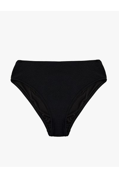Koton Lined High Waist Textured Bikini Bottom