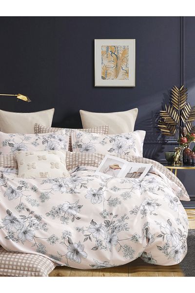 Donetella Printed Duvet Cover Set 6-Pcs – King Size 220x240 cm, Microfiber Fabric, No Filler Inside