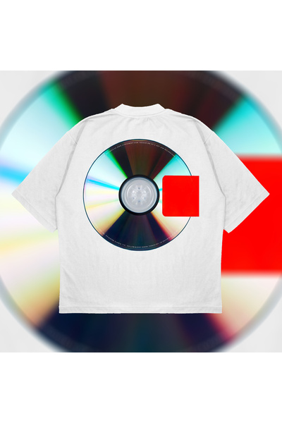 Tarzsokak Yeezus Cd Tee قماش سميك من القطن للجنسين مقاس كبير يسمح بمرور الهواء