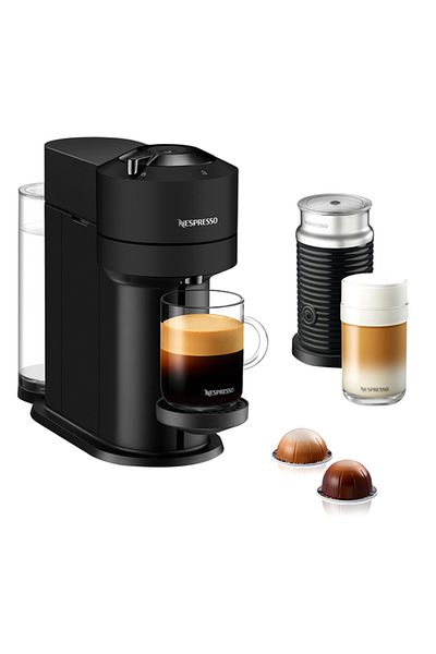 Nespresso ماكينة قهوة فيرتو نيكست، لون أسود مطفي، مع خافق حليب أيروسينو 3