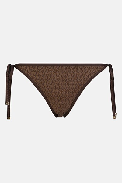 Michael Kors Women Brand Logo Bikini Bottom, Dark Brown