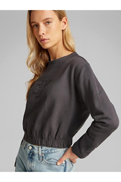 Calvin Klein Women's Ck Applique Crewneck Sweatshirts