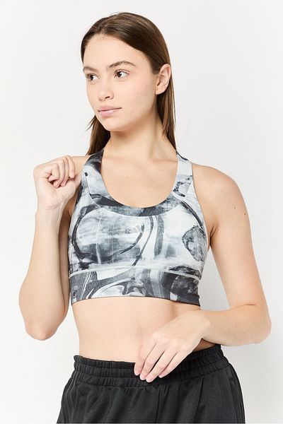 adidas Women Abstract Print Padded Sports Bra, Multicolor
