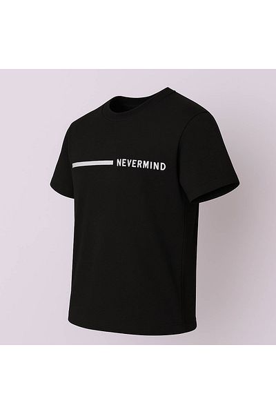 trender Never Mind Print Black Men's T-Shirt
