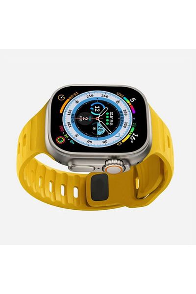 REDz Accessories Athlete Fit, Sport, For Apple Watch, Adjustable, Shockproof, Silicone, Yellow - 44/45/46/49 Mm