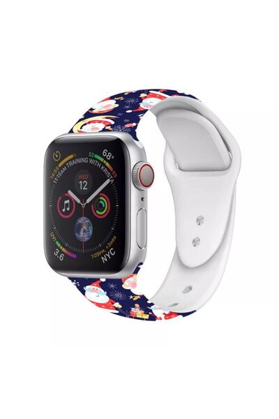 REDz Accessories Λουράκι Άγιου Βασίλη, Αθλητικό, Για Apple Watch, Χριστούγεννα, Σιλικόνη, Μπλε Σκούρο - 44/45/46/49 mm