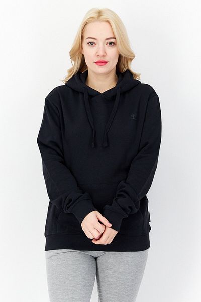 French Connection Women Hooded Long Sleeve Plain Sweatshirt, Dark Navy