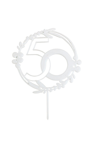 OEM Decoratiune tort, "50", topper cifra magica a maturitatii, 15 x 11, 5 cm ...