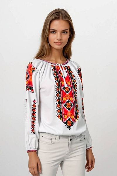rody's forever Women's blouse type ie D24, white/yellow