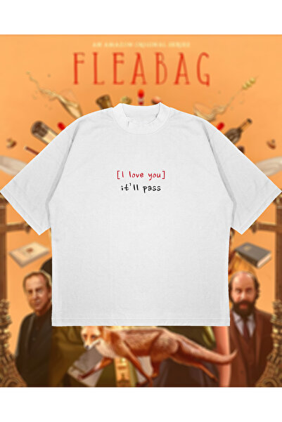 Tarzsokak Fleabag Baskılı Oversize Unisex Pamuklu Nefes Alan Kalın Kumaşlı