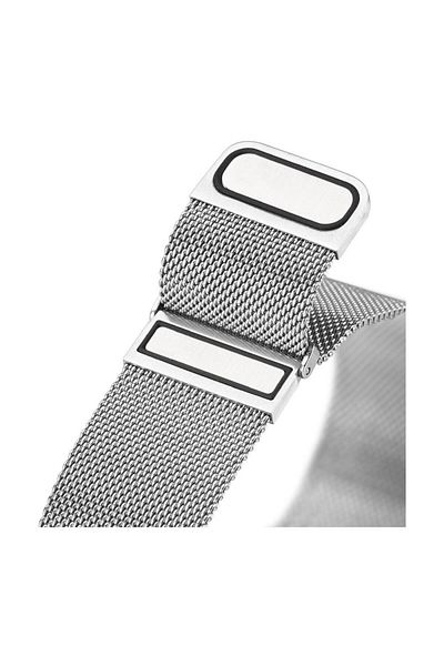 REDz Accessories Curea metalică pentru Apple Watch 47mm, oțel inoxidabil milanez, Dux Ducis, argintie