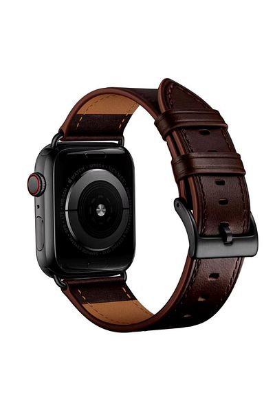 REDz Accessories Classic Charm Strap, For Apple Watch, Leather Effect, Adjustable, Dark Brown - 38/40/41 Mm