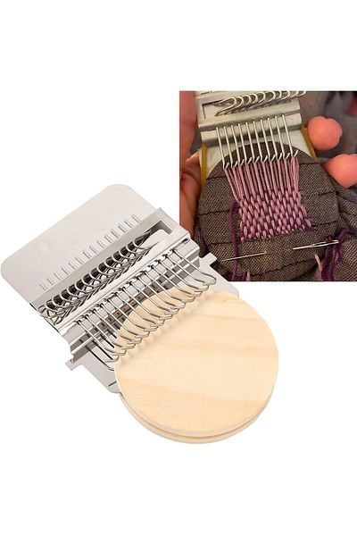 fulina Small Knitting Machine, 9 Needle Bottle Set/12 Needles, Durable, Suitable for Beginners DIY Art