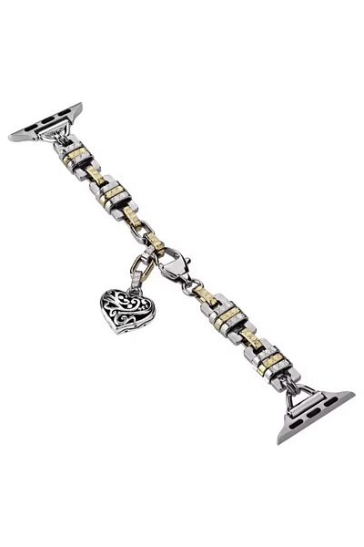 REDz Accessories Bracelet For Apple Watch, Vintage Heart Pendant Look, Thin, Gold-silver - 38/40/41 Mm