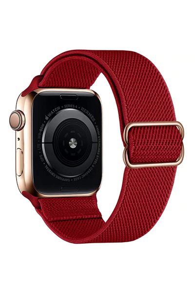 REDz Accessories Elastic Strap, Compatible with Apple Watch, Adjustable, Red - 44/45/46/49 mm