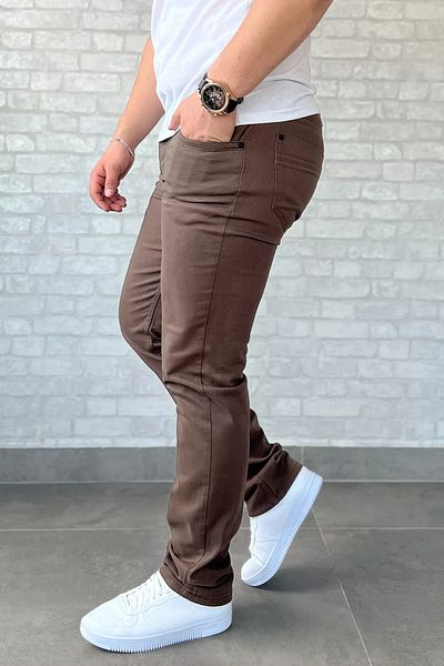 MİSHAR İTALİA Ανδρικό παντελόνι Mink Gabardine