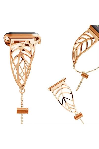 REDz Accessories Λουράκι Leaf, Κομψό, Για Apple Watch, Γυναικείο, Σχέδιο μόδας, Μεταλλικό, Ροζ Χρυσό - 38/40/41 mm