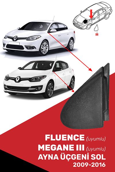 CND Megane 3 Iii Compatible Fluence Mirror Triangle Left - 638750012 R