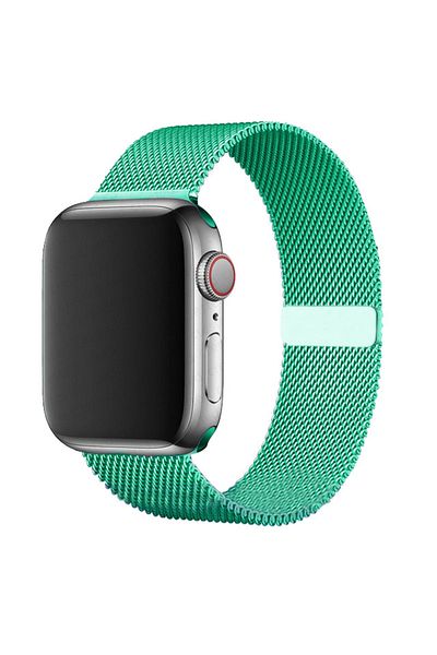 REDz Accessories Apple Watch Strap, Milanese Loop, Stainless Steel, Mint Green - 44/45/46/49 Mm