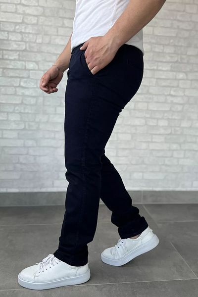 MİSHAR İTALİA Navy Blue Men's Gabardine Trousers