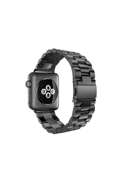 REDz Accessories Curea metalică pentru Apple Watch, oțel inoxidabil, neagră - 44/45/46/49 mm