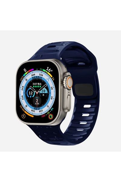 REDz Accessories Athlete Fit, Sport, For Apple Watch, Adjustable, Shockproof, Silicone, Navy - 44/45/46/49 Mm