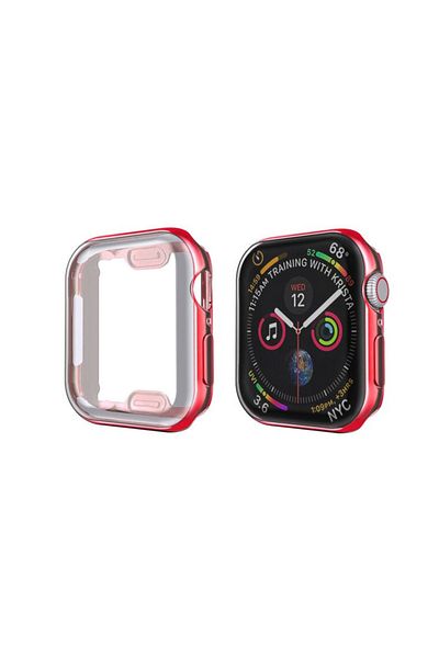 REDz Accessories Full-body Protective Case, Apple Watch 1/2/3/4/5/6, Silicone, Red - Apple Watch 1/2/3 42mm