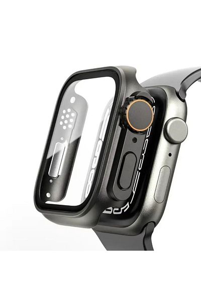 REDz Accessories Ultra Design Case Cover, For Apple Watch, Shockproof Protection, Black - Apple Watch 4/5/6/se 44mm