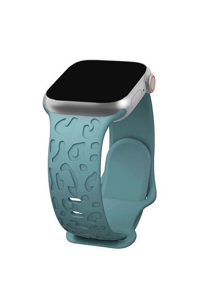 REDz Accessories 3d Animal Print Strap, Silicone For Apple Watch, Adjustable, Engraved, Green - 44/45/46/49 Mm
