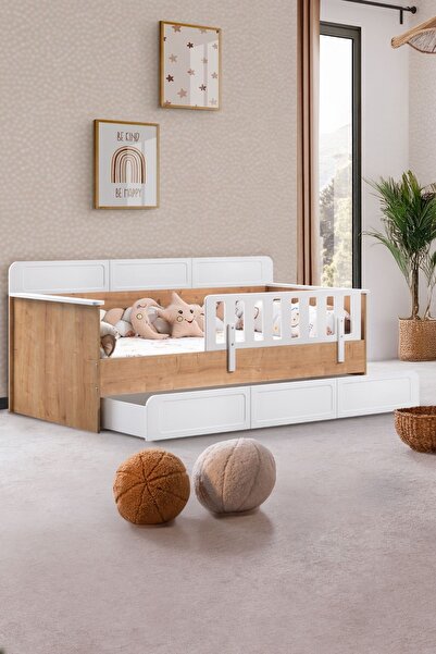 Setay Mira Çocuk Odası Takımı, Mira Yavrulu Karyola, Berlin 3 Kapaklı Dolap - Ceviz