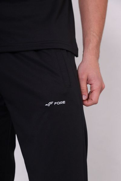FORE SPORT Ανδρικό Μαύρο Mercerized Crew Neck Αθλητικό Σετ