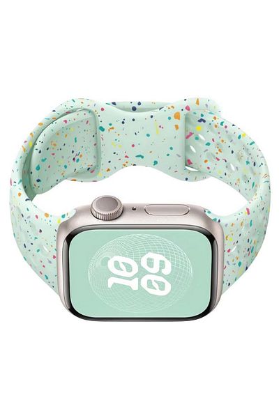 REDz Accessories Perforated Strap with Colorful Drops, Sport, For Apple Watch, Silicone, Mint - 38/40/41 mm