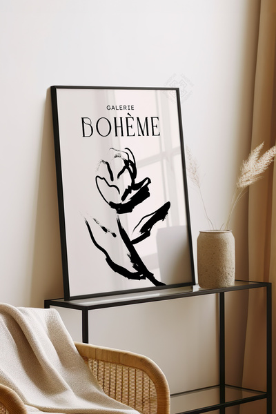 Basquiart Poster din seria Bohemian cu ramă neagră, Nr. tablou: 127