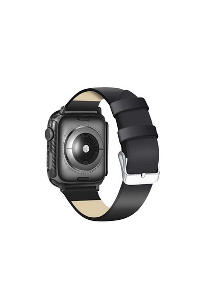 REDz Accessories Protective Case, Apple Watch 1/2/3/4/5/6, Carbon, Black - Apple Watch 4/5/6/se 40mm