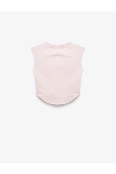 Koton Crew Neck Corset Detailed Slim Fit Sleeveless Crop T-Shirt
