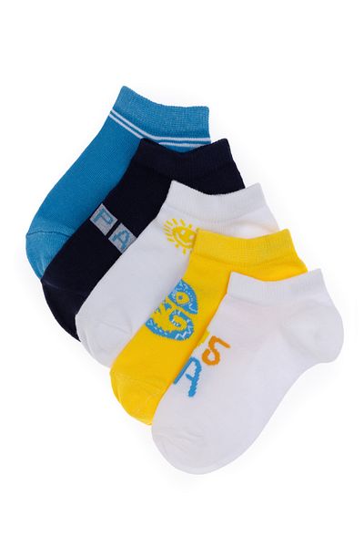 U.S. Polo Assn. Boy's 5-Piece Booties Socks 50311349-Vr013