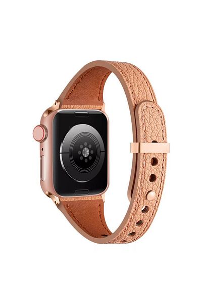 REDz Accessories Eternal Ultra-thin Strap, For Apple Watch, Leather Effect, Adjustable, Pink - 38/40/41 Mm
