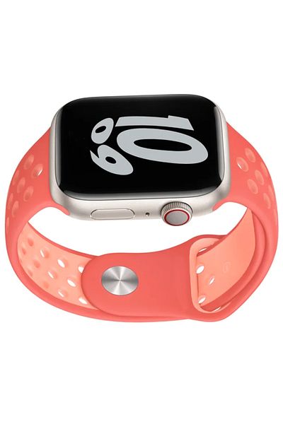 REDz Accessories Perforated Sport Band For Apple Watch, Silicone, Grapefruit - 38/40/41 Mm, Medium