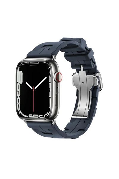 REDz Accessories Kilim Warrior Apple Watch Strap, Adjustable, Silicone, Navy - 44/45/46/49 Mm