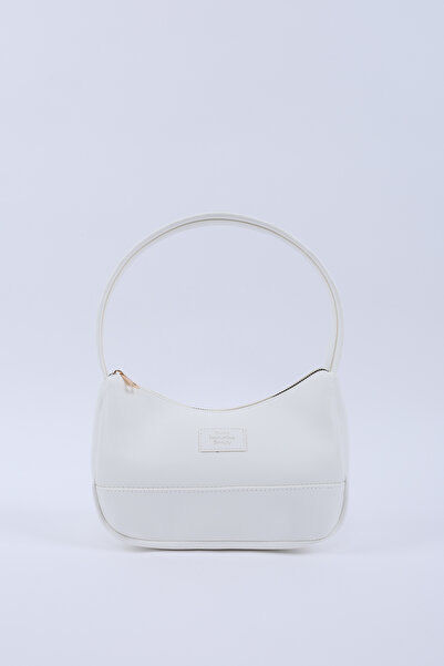 SHAKA Beyaz Shk229 Suni Deri , Fermuarlı Tek Bölmeli , Baget Model El, Kol Ve...