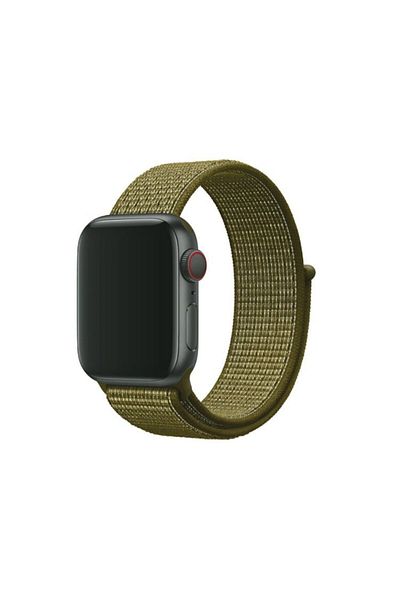 REDz Accessories Sport Strap, Compatible with Apple Watch, Textile, Green (Olive Green) - 38/40/41 mm