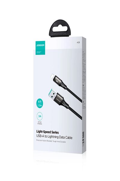 Joyroom SA25-AL3 Light-Speed Series 3A Fast Charging Data Cable (USB-A to Lightning) 1.2m-Black