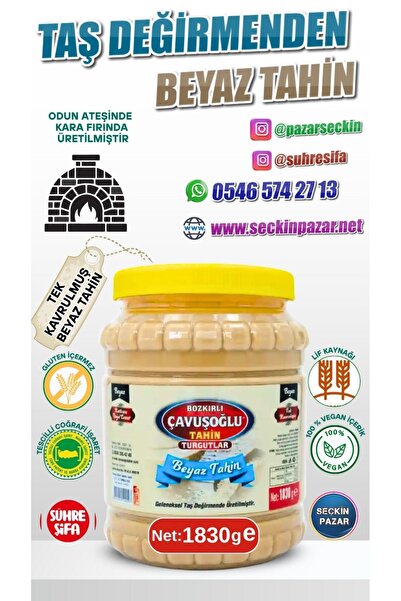 Bozkırlı Çavuşoğlu Tahin - 1830gr Beyaz Çiğ Tahin