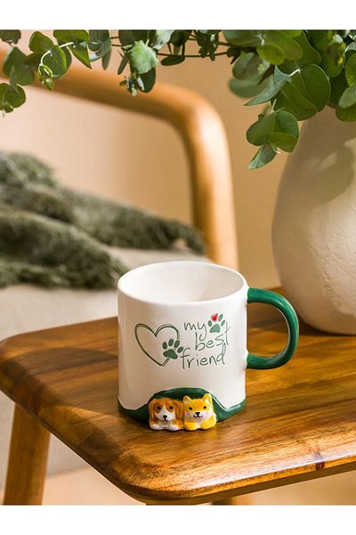 LC Waikiki Lcw Home Mixed Animal Printed Ceramic Mug 385 ml