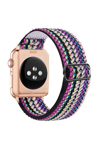 REDz Accessories Elastic Strap, Compatible with Apple Watch, Adjustable, Multicolor Bohemia Strip - 44/45/46/49 mm