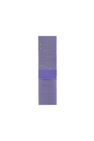 REDz Accessories Strap for Apple Watch, Milanese Loop, Stainless Steel, Lavender - 44/45/46/49 mm