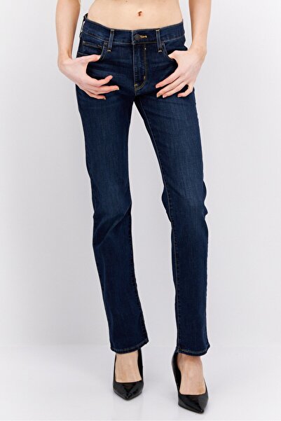 Levi's Women Regular Fit Washed Denim Jeans, Blue