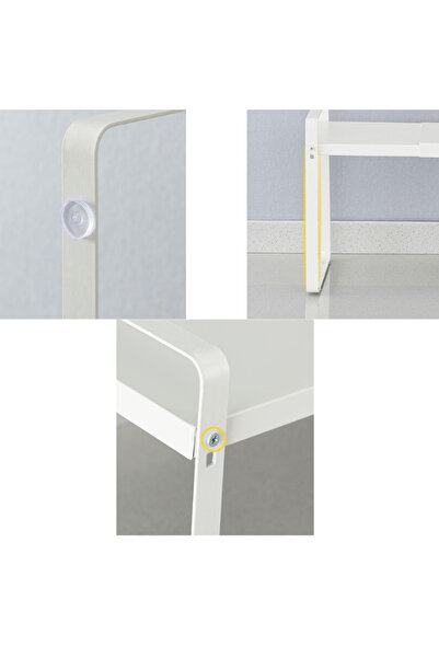 Viyogo Extendable kitchen shelf, metal, 38-60 cm (W), white, 17.5 cm (H)